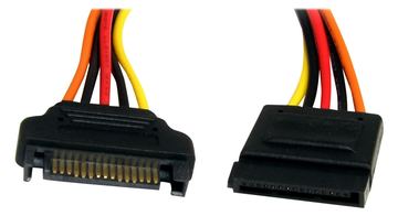 StarTech.com SATA Verlängerung 30cm - S-ATA 15 Pin Stromverlängerung Stecker / Buchse von LumaTech