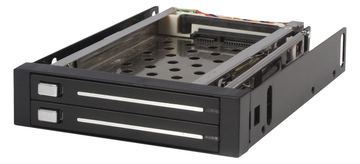 StarTech.com SATA Wechselrahmen 3,5 Zoll trägerlos - Mobiles Festplatten Speicher Rack für 2x 6,4cm (2,5) von LumaTech