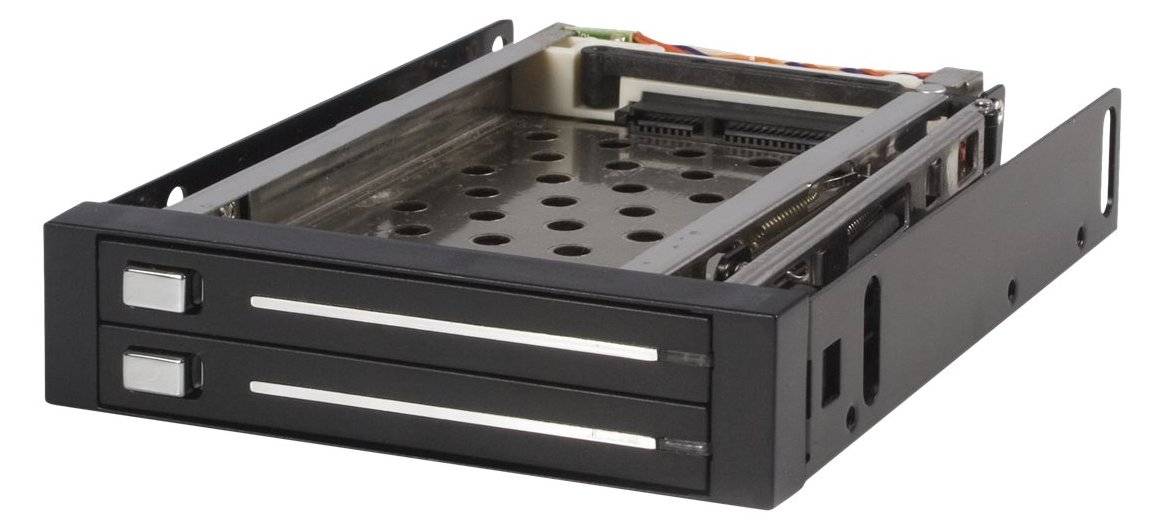 StarTech.com SATA Wechselrahmen 3,5 Zoll trägerlos - Mobiles Festplatten Speicher Rack für 2x 6,4cm (2,5)