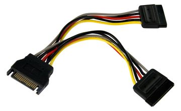 StarTech.com SATA Y-Stromkabel Power Cable Splitter S-ATA Powerkabel (15pin) von LumaTech