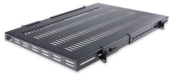 StarTech.com Server Rack Shelf - 1U - Adjustable Mount Depth - Heavy Duty - Rack - Regal - Schwarz - 1U - 48.3 cm (19) von LumaTech