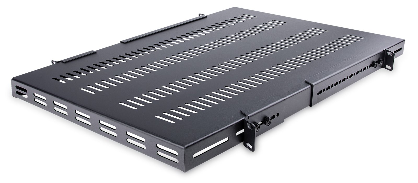 StarTech.com Server Rack Shelf - 1U - Adjustable Mount Depth - Heavy Duty - Rack - Regal - Schwarz - 1U - 48.3 cm (19)
