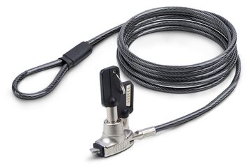 StarTech.com Slim Lock Noble Wedge Slot Compatible, 6.6ft Locking Cable - schwarz von LumaTech