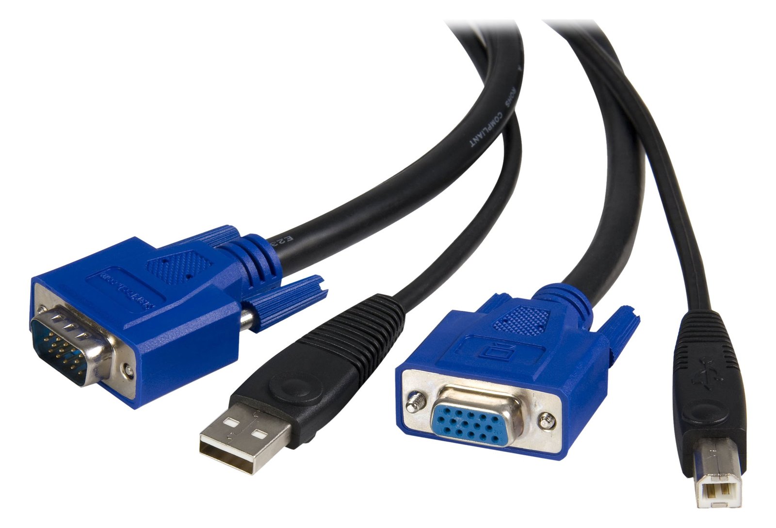 StarTech.com SVUSB2N1_10 Universal USB VGA KVM Kabel (3m, 2-in-1) von LumaTech