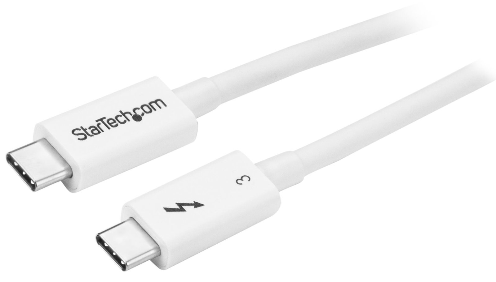 StarTech.com Thunderbolt 3 Kabel -40Gbit/s - 50cm - Weiß - 4K 60Hz - Passiv - Thunderbolt Kabel - USB Typ C Lader von LumaTech