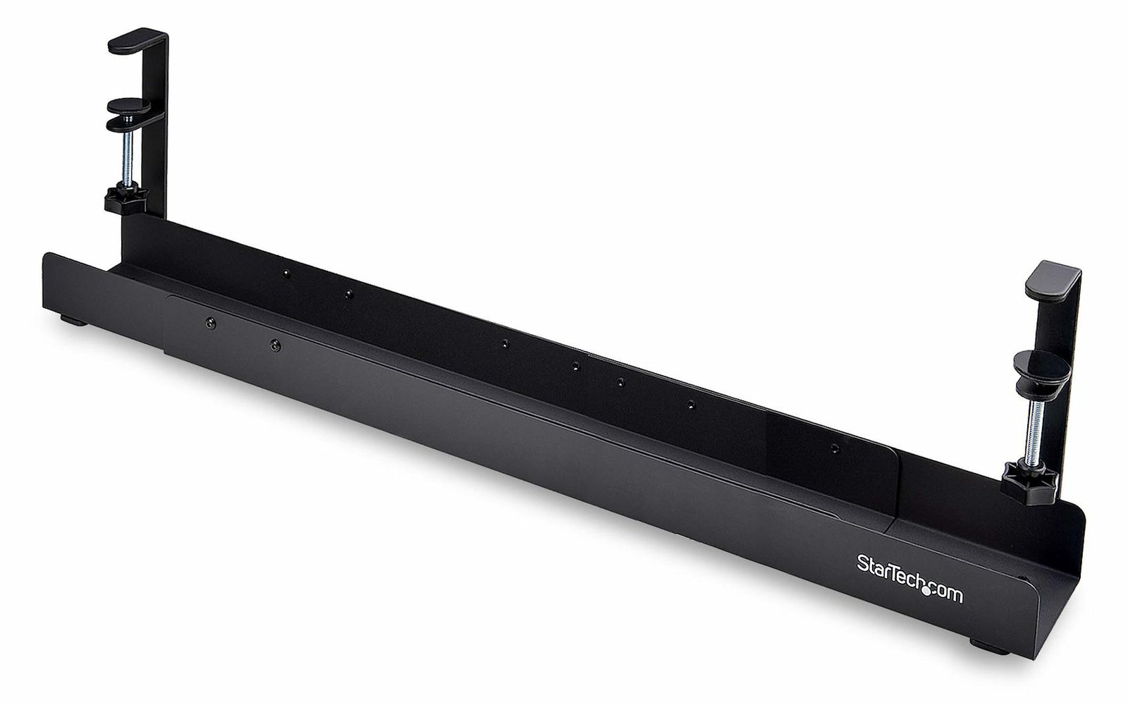 StarTech.com Under Desk Cable Management Tray, Clamp-on Installation - Schwarz