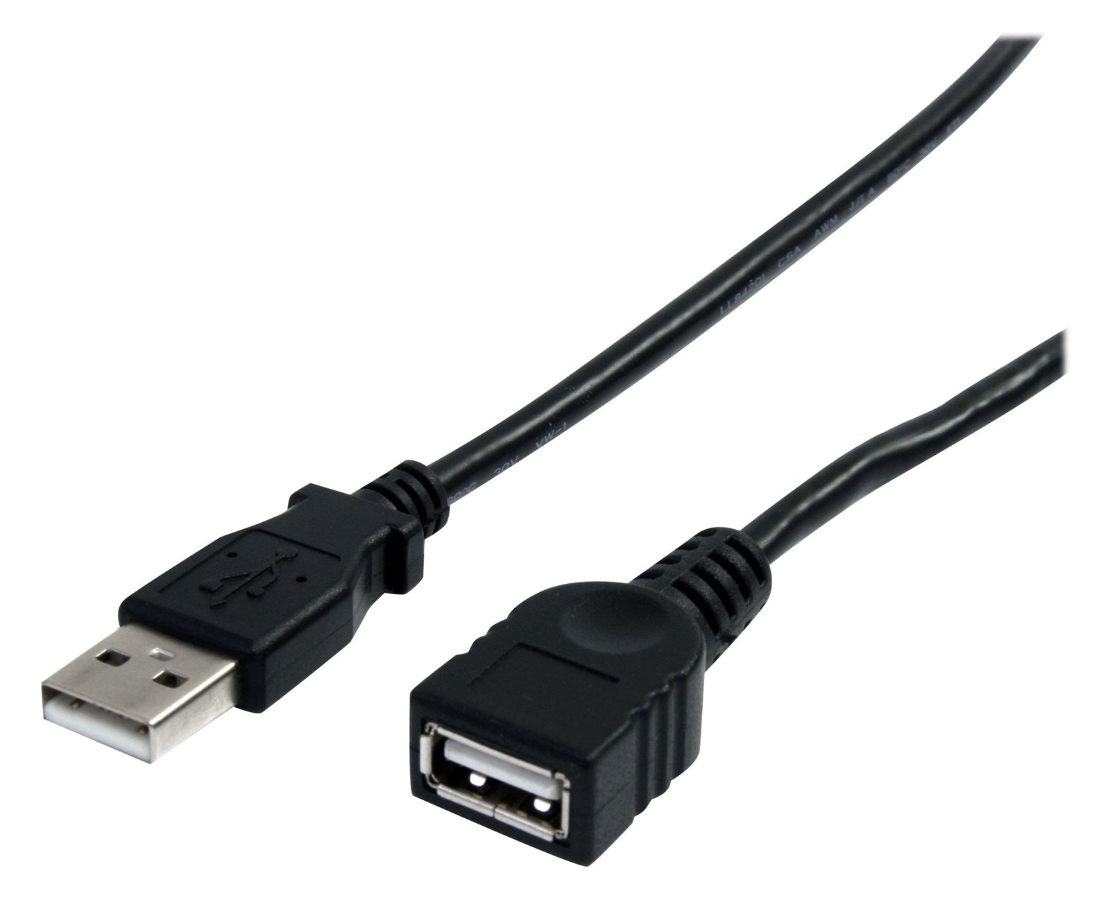 StarTech.com USB 2.0 Verlängerung 90cm - USB-A Verlängerungskabel Stecker auf Buchse - Schwarz - USB