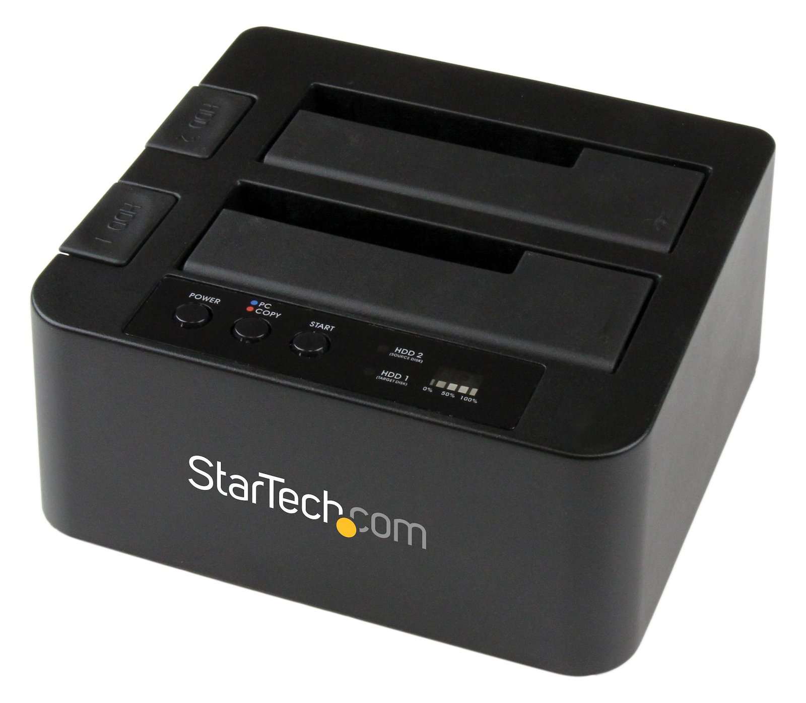 StarTech.com USB 3.0 / eSATA auf 2,5 / 3,5 Festplatten Duplizierer Dock - Kopierstation mit SATA 6Gb/s für HDD/SSD