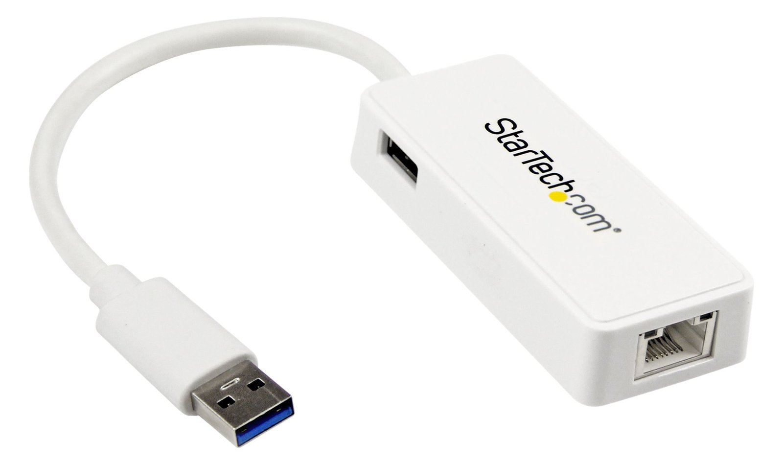 StarTech.com USB 3.0 SuperSpeed auf Gigabit Ethernet LAN Adapter mit USB Port - Weiß