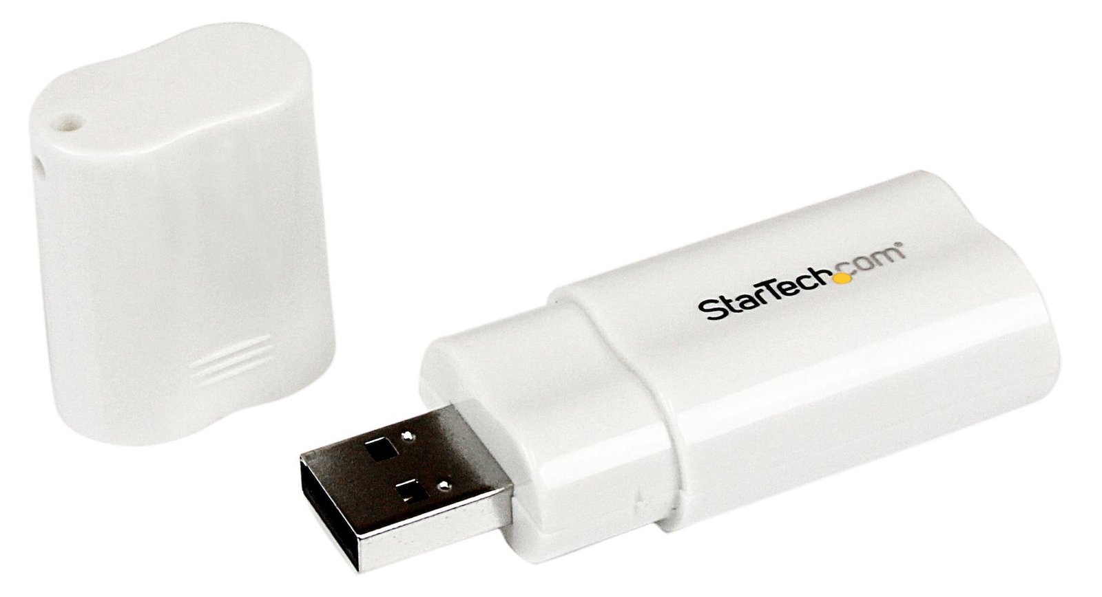 StarTech.com USB Audio Adapter - USB auf Soundkarte in weiß - Soundcard mit USB (Stecker)