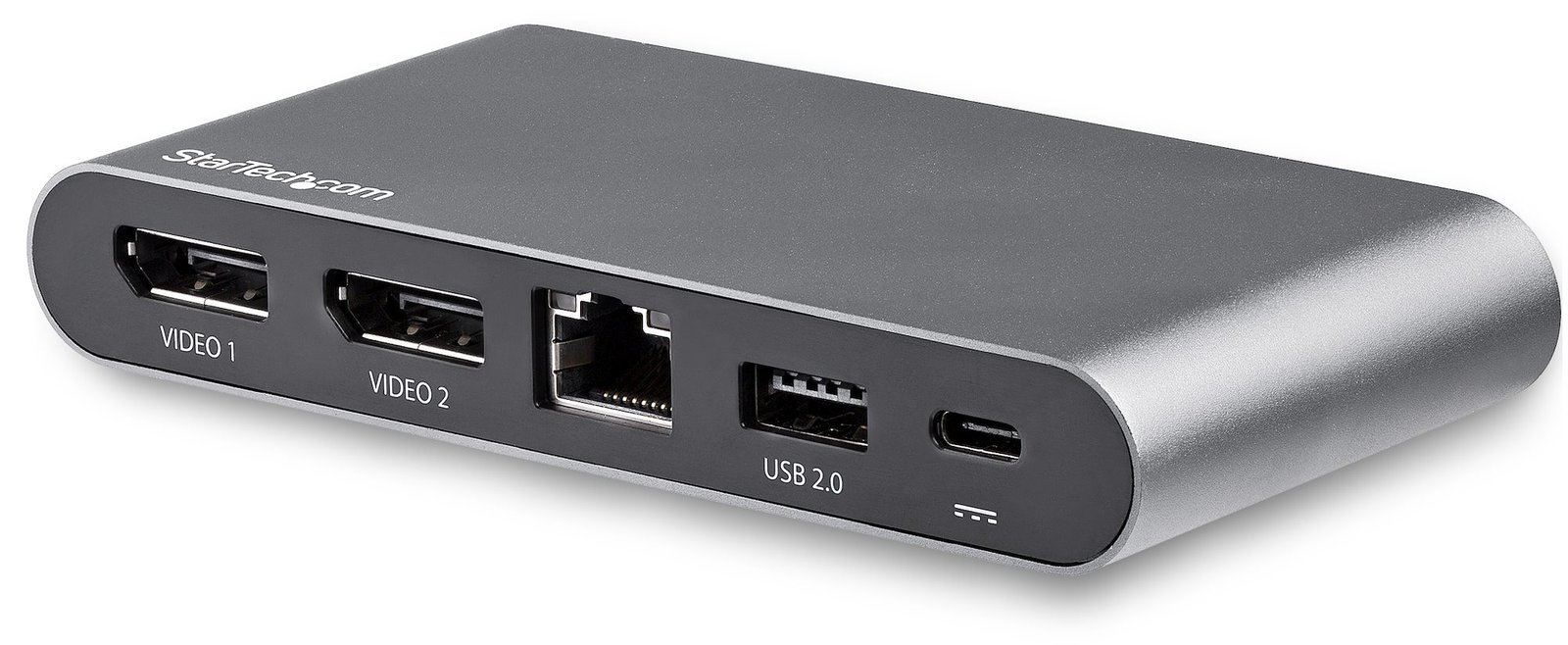 StarTech.com USB C Dock, 4K Dual Monitor DisplayPort, Mini Laptop Docking Station, 100W Power Delivery Passthrough