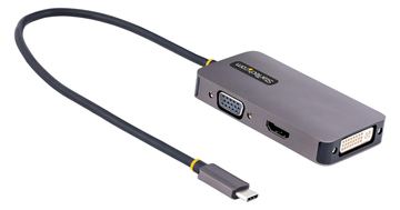 StarTech.com USB C Video Adapter, USB C to HDMI DVI VGA Adapter, Up to 4K 60Hz, Aluminum von LumaTech