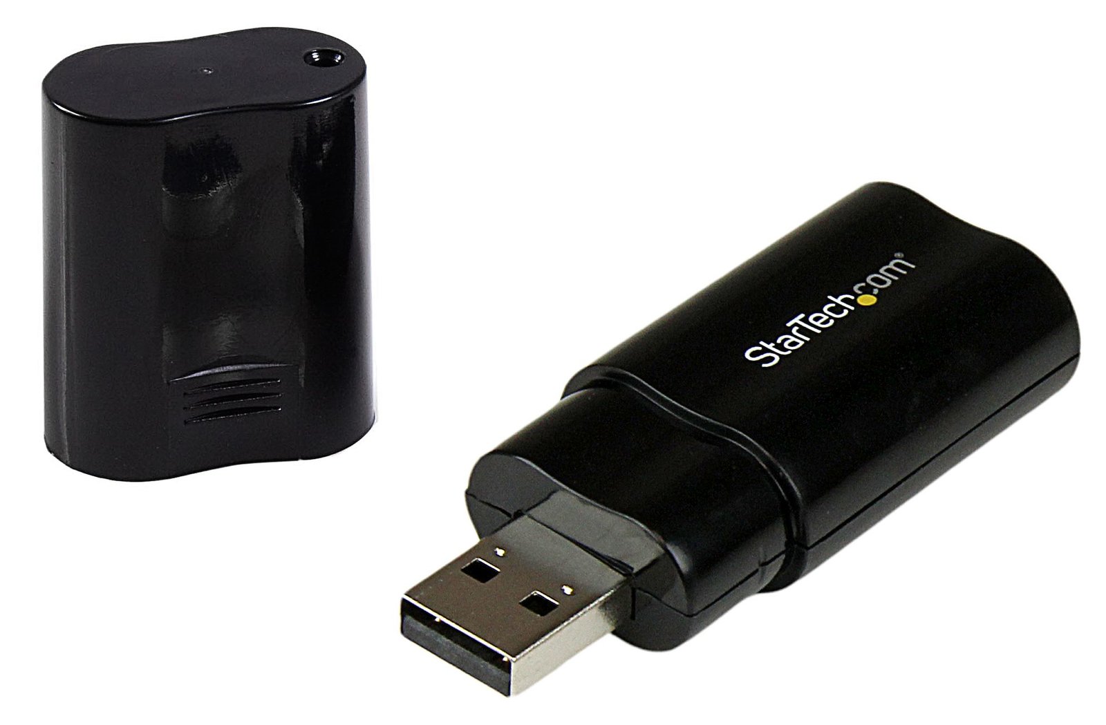 StarTech.com USB Sound Card - 3.5mm Audio Adapter - External Sound Card - Black - External Sound Card (ICUSBAUDIOB)
