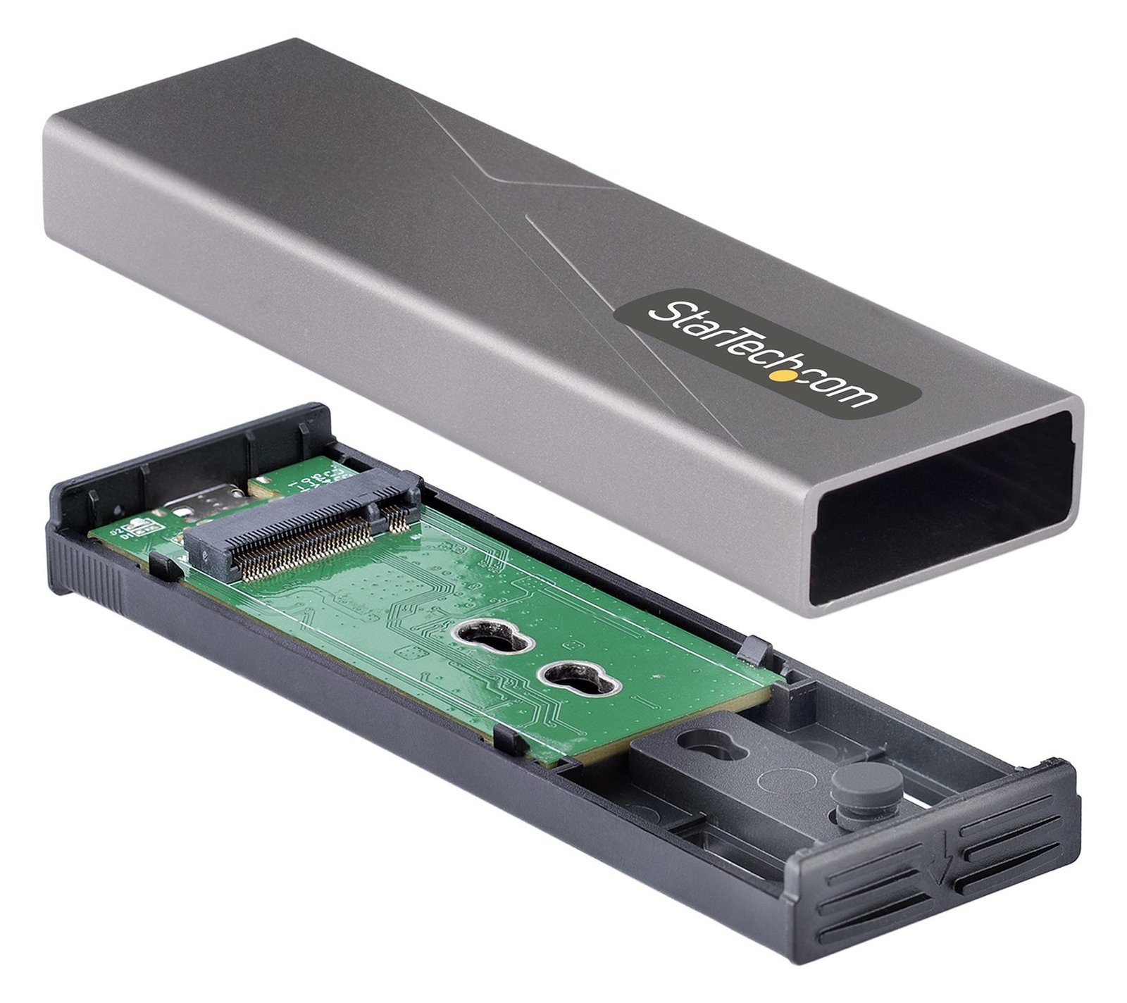 StarTech.com USB-C 10Gbps to M.2 NVMe or M.2 SATA SSD Enclosure, Tool-free M.2 PCIe/SATA NGFF SSD Enclosure
