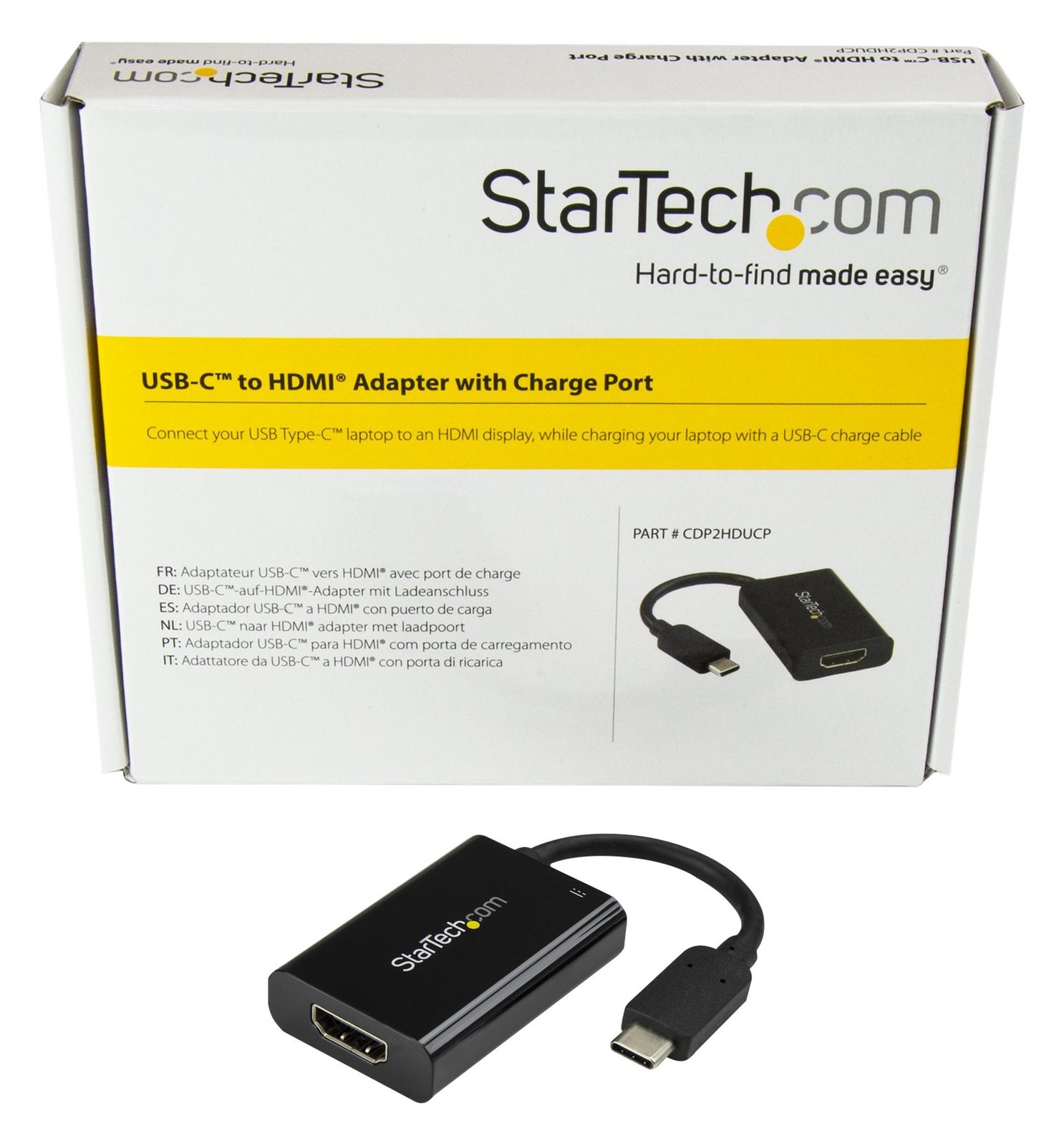 StarTech.com USB-C auf HDMI Adapter mit USB Stromversorgung - Schwarz