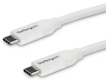 StarTech.com USB-C auf USB-C Kabel mit 5A Power Delivery - 4m - Weiss - ST/ST - USB 2.0 - USB-IF zertifiziert von LumaTech