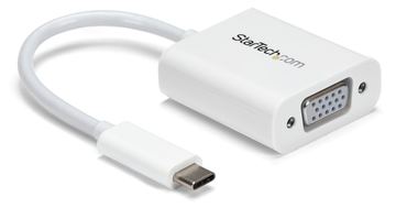 StarTech.com USB-C auf VGA Adapter - USB Typ-C zu VGA Video Konverter - Weiß - USB/VGA-Adapter - 24 pin USB-C (M) von LumaTech