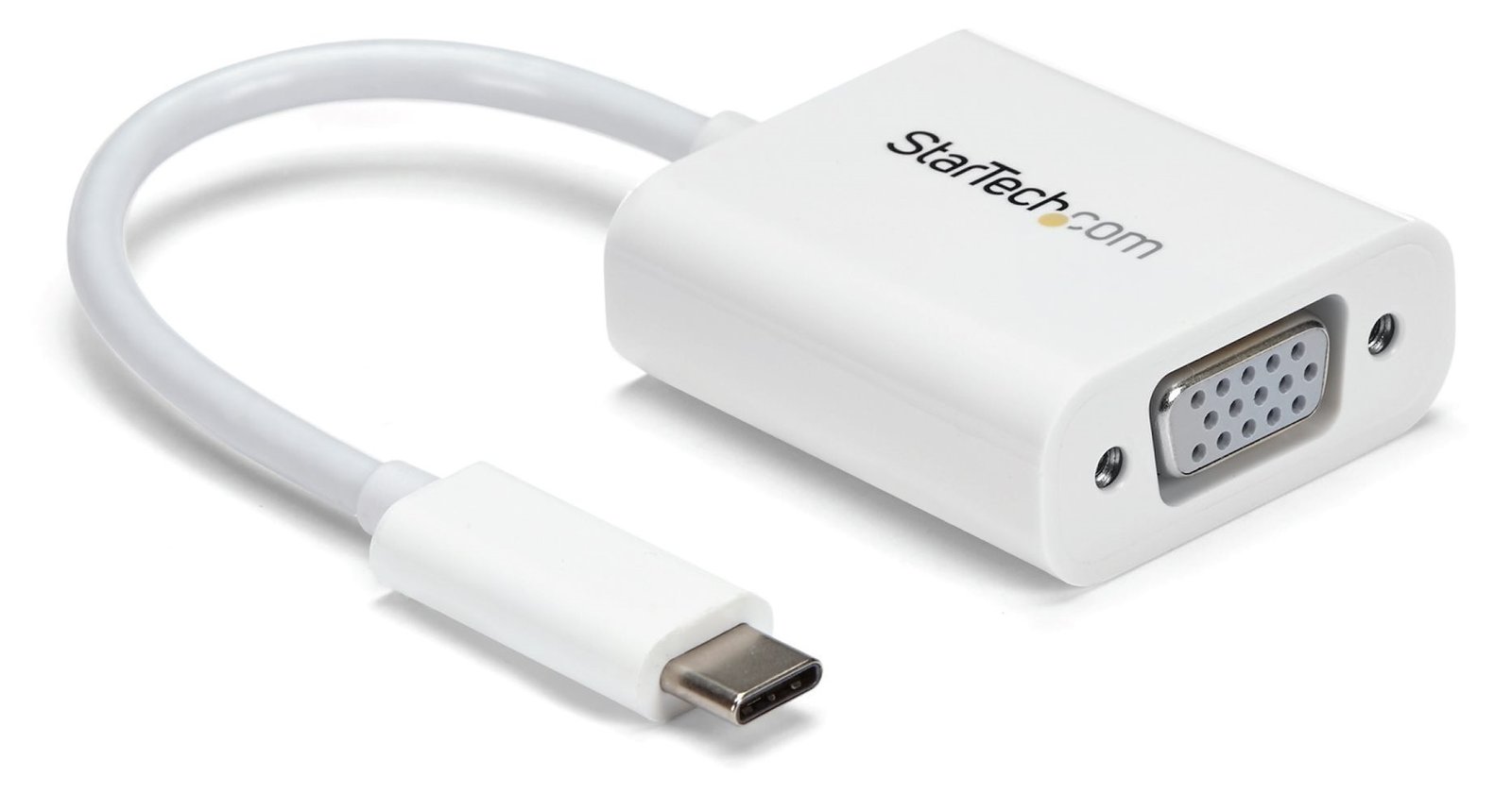 StarTech.com USB-C auf VGA Adapter - USB Typ-C zu VGA Video Konverter - Weiß - USB/VGA-Adapter - 24 pin USB-C (M)