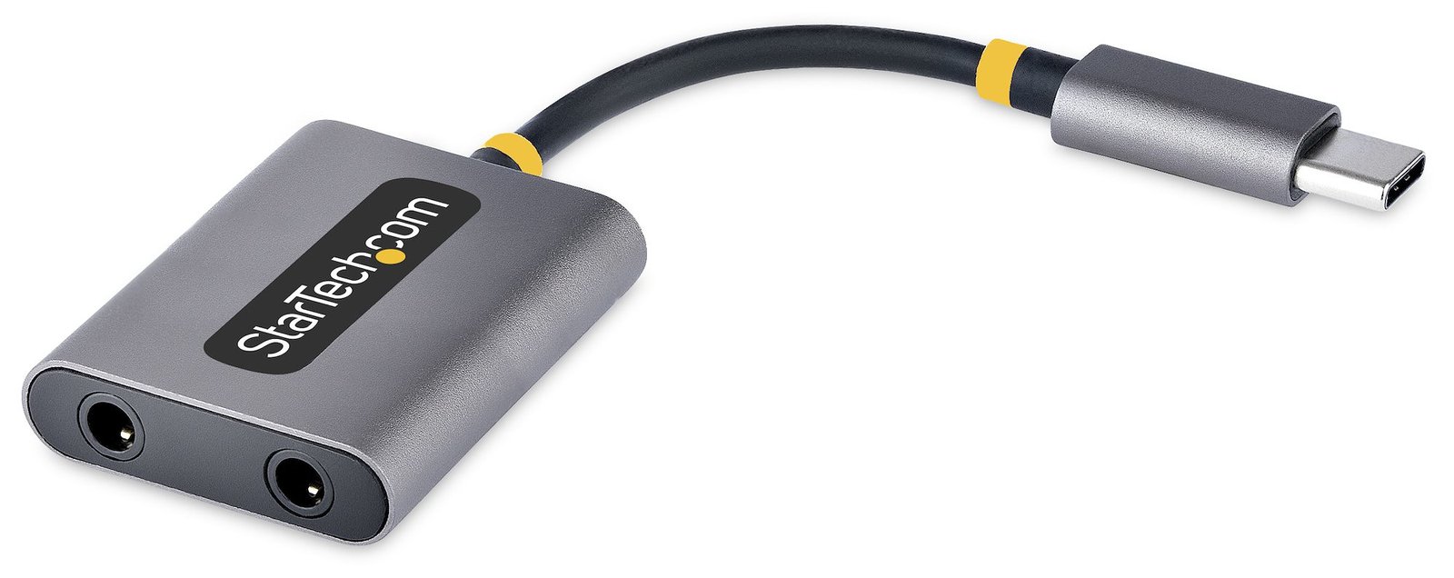 StarTech.com USB-C Headphone Splitter, USB Type C Dual Headset Adapter w/Microphone Input, USB C to 3.5mm Adapter