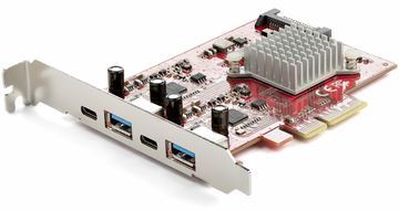 StarTech.com USB-C PCIe Karte mit 4 Ports - 10 Gbit/s USB PCI Express Erweiterungskarte mit 2 Controllern - 2x USB von LumaTech