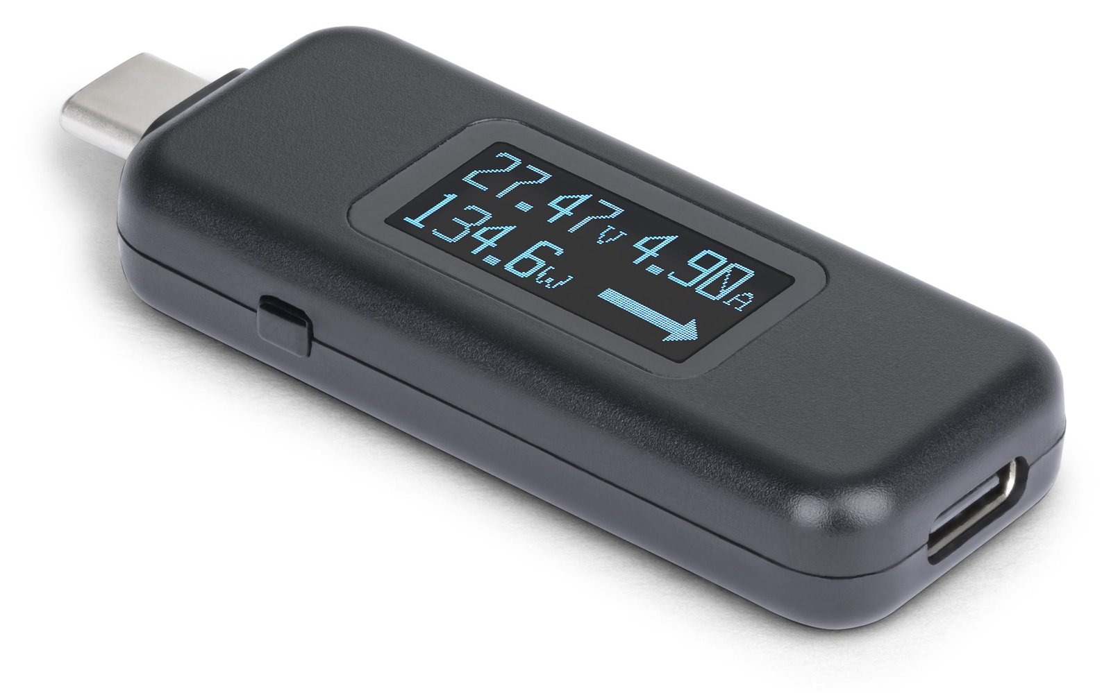 StarTech.com USB-C Power Tester, Bi-Directional Digital Voltage/Current