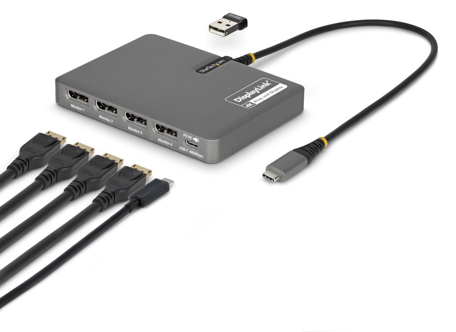 StarTech.com USB-C to Quad DP Adapter - Adapter - Digital/Daten