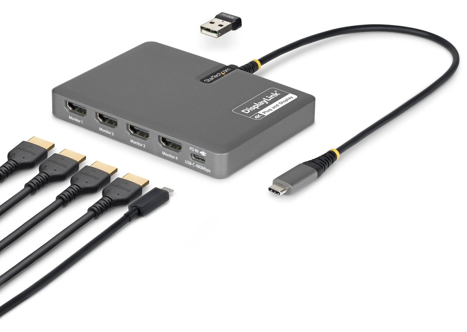 StarTech.com USB-C to Quad HDMI Adapter - Adapter - Digital/Daten