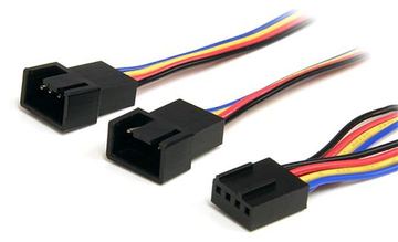StarTech.com Y-Kabel für Lüfter 30cm - 4 Pin PWM Splitter Kabel - Strom Verteilerkabel - 1 x Molex Lüfter (Buchse) von LumaTech