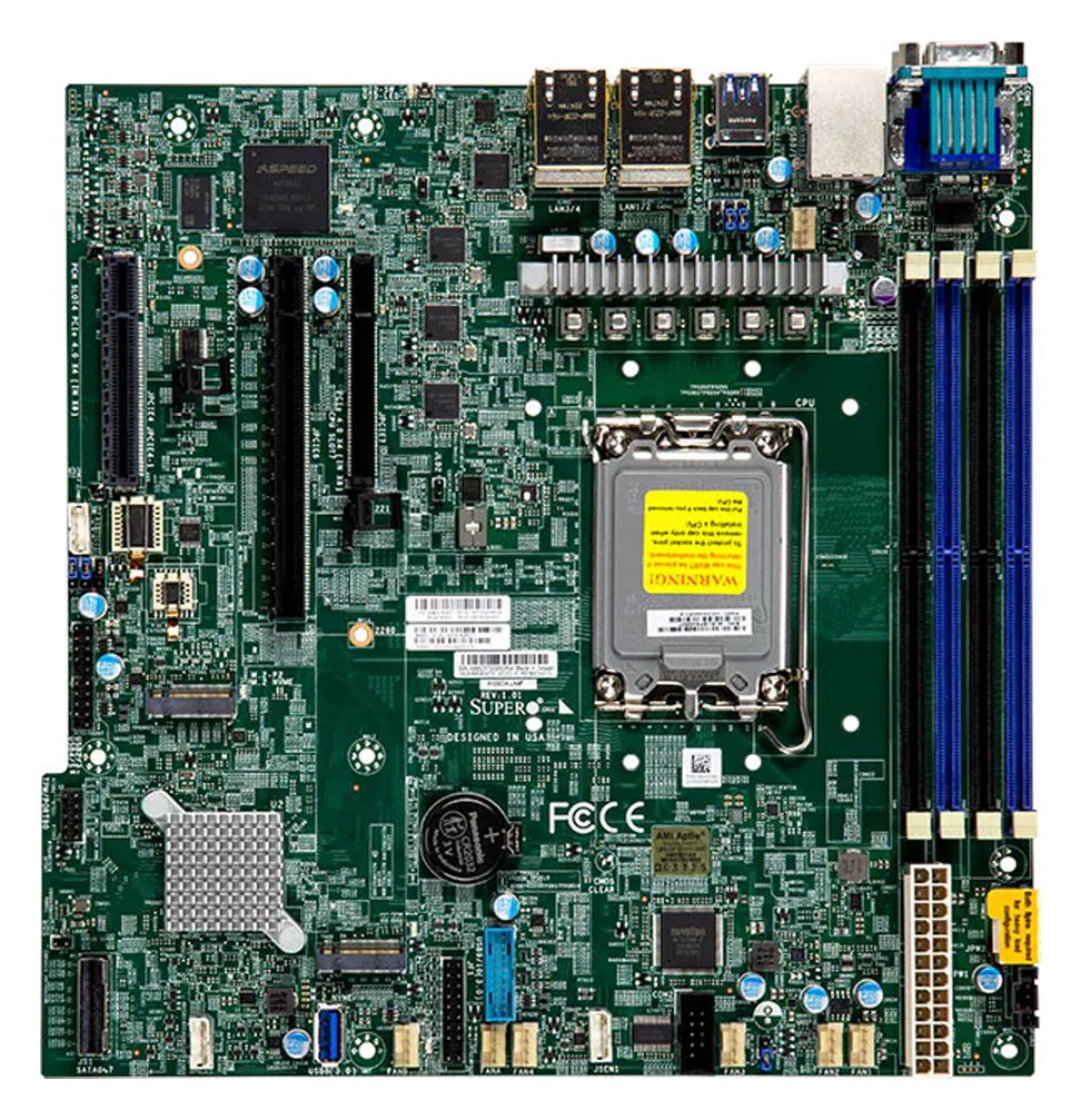 Supermicro X13 Server MicroATX Catlow UP RPL-E Xeon E LGA170 - Mainboard - Intel Sockel 1700 (Core i)