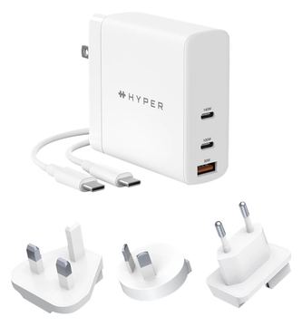 Targus HyperJuice - Netzteil - GaN-Technologie - 140 Watt - QC 3.0, Power Delivery 3.1 - 3 Ausgabeanschlussstellen von LumaTech
