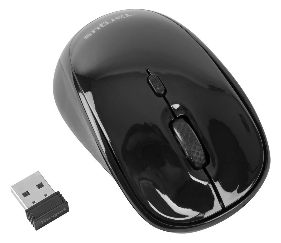 Targus Maus - rechts- und linkshändig - optisch - kabellos - 2.4 GHz - kabelloser Empfänger (USB)