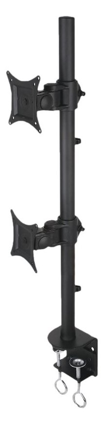 Techly Befestigungskit für 2 Monitore - Schwarz - Bildschirmgröße: 33-68.6 cm (13-27)