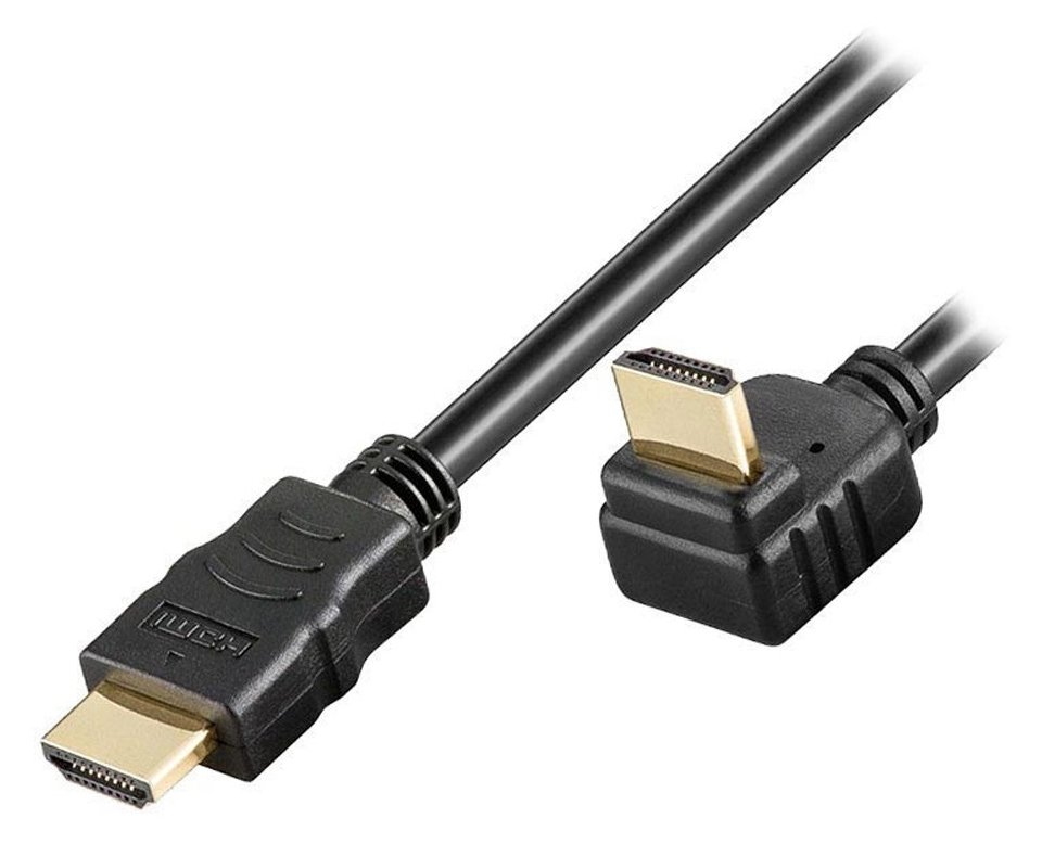 Techly HDMI mit Ethernetkabel - HDMI (M) gewinkelt bis HDMI (M)