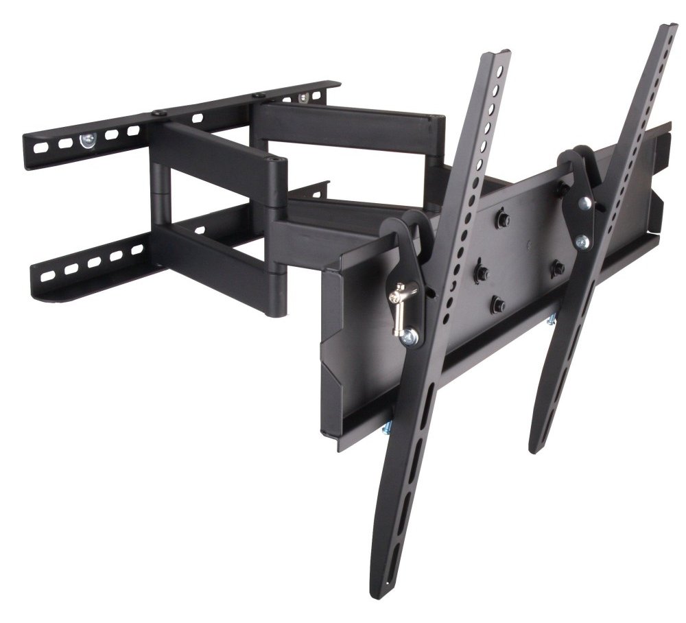 Techly MOTION LED400 - Befestigungskit (Wandmontage, Doppelarm) für Flachbildschirm - Schwarz