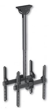 Techly Universal Ceiling Support - Klammer - für 2 LCD-Displays - Stahl - Schwarz - Bildschirmgröße: 81.3-139.7 cm von LumaTech
