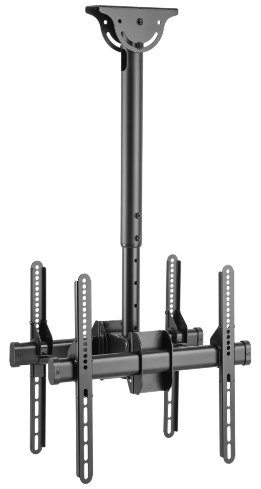 Techly Universal Ceiling Support - Klammer - für 2 LCD-Displays - Stahl - Schwarz - Bildschirmgröße: 81.3-139.7 cm, Ansicht 2