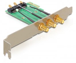 Delock Mini PCI Express > PCI Express x1 + 3 RP-SMA Ports