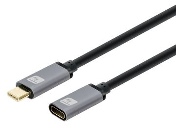 Techly USB3.2 Gen.2 Kabel Stecker Typ-C - Buchse USB Schwarz 1 m - Kabel - Digital/Daten von LumaTech