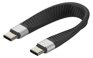 Techly USB-C Stecker auf Stecker kurz flaches FPC von LumaTech