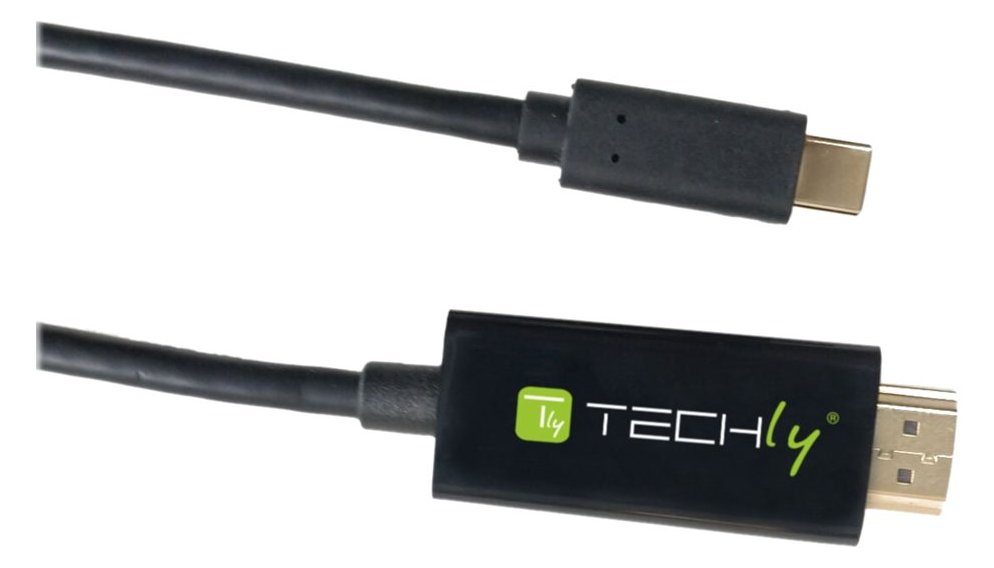 Techly Video- / Audio- / Datenkabel - 24 pin USB-C männlich umkehrbar zu HDMI männlich von LumaTech