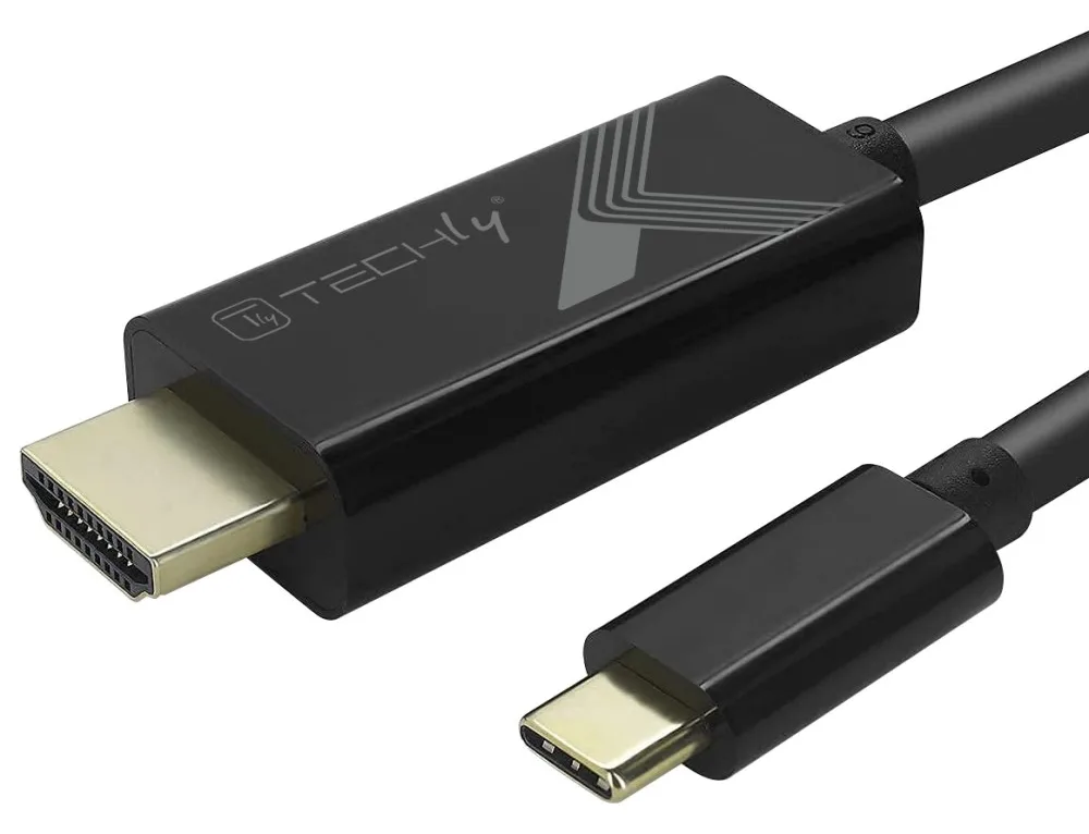 Techly Video- / Audio- / Datenkabel - 24 pin USB-C männlich umkehrbar zu HDMI männlich, Ansicht 2