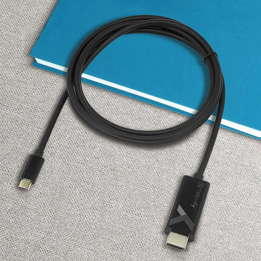 Techly Video- / Audio- / Datenkabel - 24 pin USB-C männlich umkehrbar zu HDMI männlich, Ansicht 3