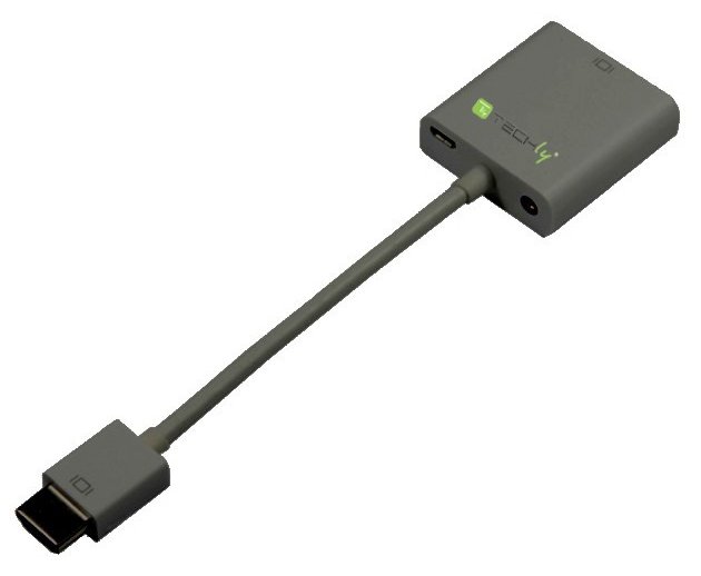 Techly Videokonverter - HDMI - VGA - Schwarz
