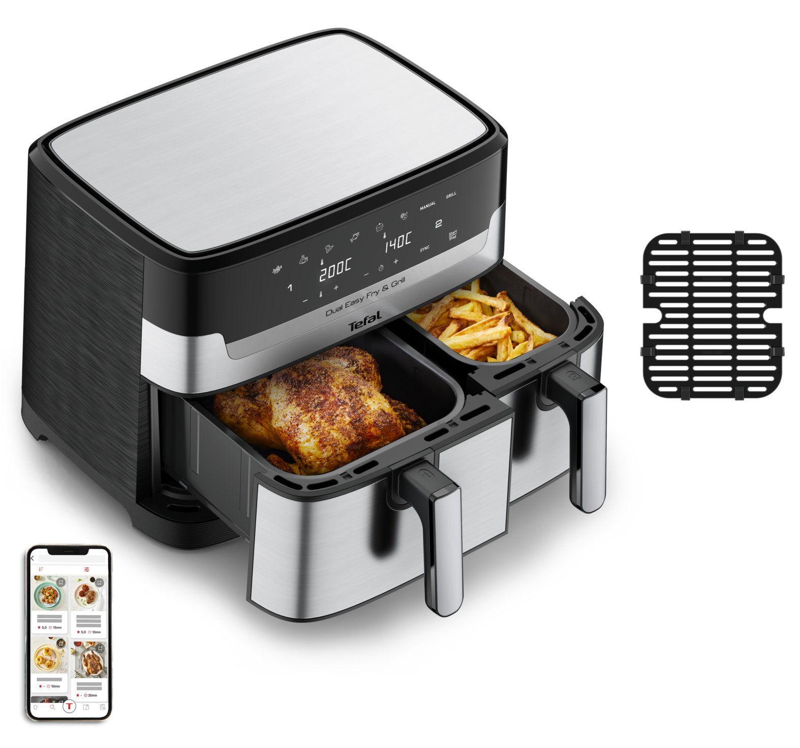 TEFAL Dual Easy Fry & Grill EY905D
