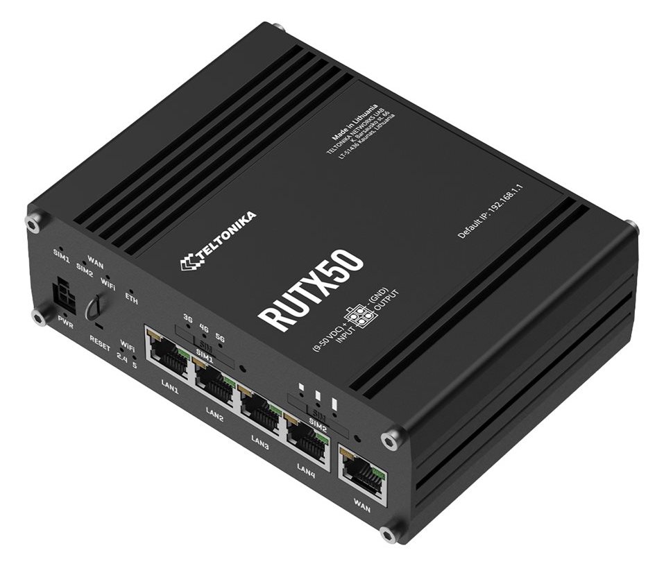 Teltonika RUTX50 - Wireless Router - WWAN 4-Port-Switch