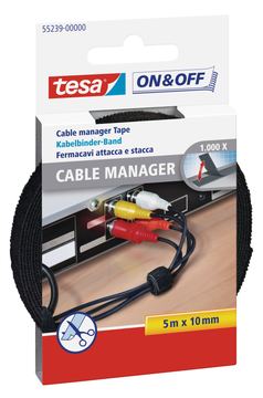 Tesa On & Off - Kabelbinder - Schwarz - 5 m von LumaTech