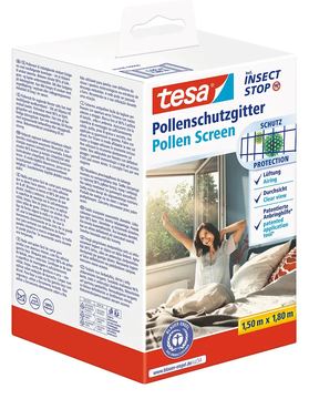 Tesa Pollenschutzgitter 150 x 180 cm Anthrazit-transparent von LumaTech