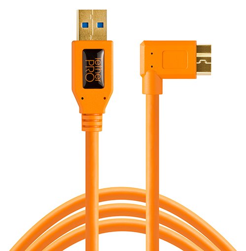 Tether Tools CU61RT15-ORG - 4,6 m - USB A - Micro-USB B - USB 3.2 Gen 1 (3.1 Gen 1) - 5 Gbit/s - Orange