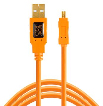 Tether Tools CU8015-ORG - 4,6 m - USB A - Mini-USB B - USB 2.0 - Orange von LumaTech