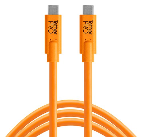 Tether Tools CUC15-ORG - 4,6 m - USB C - USB C - USB 3.2 Gen 1 (3.1 Gen 1) - 5 Gbit/s - Orange